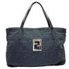 FENDI FENDI CABAS NAVY SYNTHETIC TOTE BAG (PRE-OWNED)