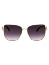 Longchamp Gold Metal Sunglasses In 723 Gold