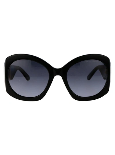 Marc Jacobs 722 超大框太阳眼镜 In 2m29o Blk Gold B