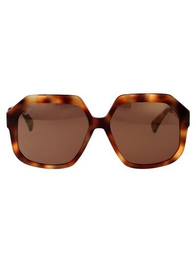 Max Mara Emme12 Sunglasses In 53e Avana Bionda/marrone