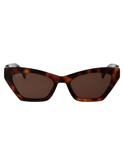 Max Mara Emme13 Sunglasses In 52e Avana Scura/marrone