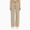 Palm Angels Bi Colore Overdye Wide Fit Jeans In Pink