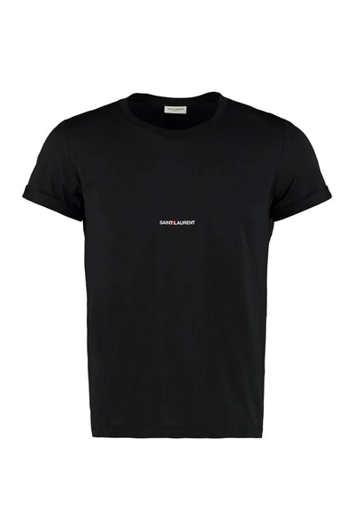 Saint Laurent T-shirt With Logo In Black