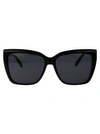 Ferragamo Sleek Logo Acetate Square Sunglasses In 001 Black