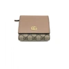 GUCCI GUCCI MARMONT BEIGE CANVAS WALLET  (PRE-OWNED)