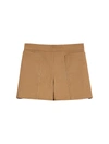 Max Mara Cotton Shorts With Front Pockets And High Waist In Brown