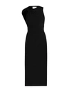 Sportmax Midi Black Dress With Knot Detail In Stretch Fabric Woman In Black