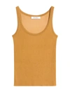 Max Mara Semi-sheer Fine-ribbed Top In Brown