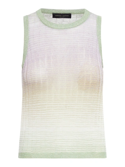 Roberto Collina Tank Top Stripes In White