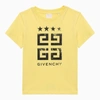 GIVENCHY YELLOW COTTON T-SHIRT WITH LOGO
