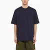 MARNI MARNI NAVY BLUE COTTON T-SHIRT