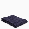Moncler Monogrammed Beach Towel Midnight Blue In Blue