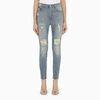 Dolce & Gabbana Audry Denim Skinny Jeans With Wear And Tear In Multicolor