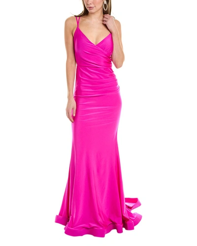 Issue New York Strappy Gown In Pink