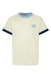 Nike Sportswear Little Kids' Graphic Ringer T-shirt In Yellow