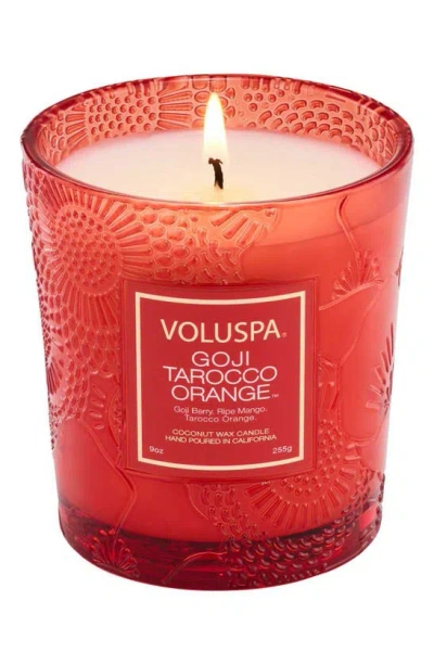 Voluspa Xxv Goji Tarocco Orange Classic Candle, 9 Oz. - Limited Edition In Red