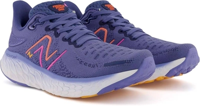 New Balance Women's 1080v12 Running Shoes ( B Width ) In Night Sky/vibrant Orange/vibrant Pink In Purple