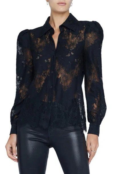 L Agence Jenica Lace Blouse In Black