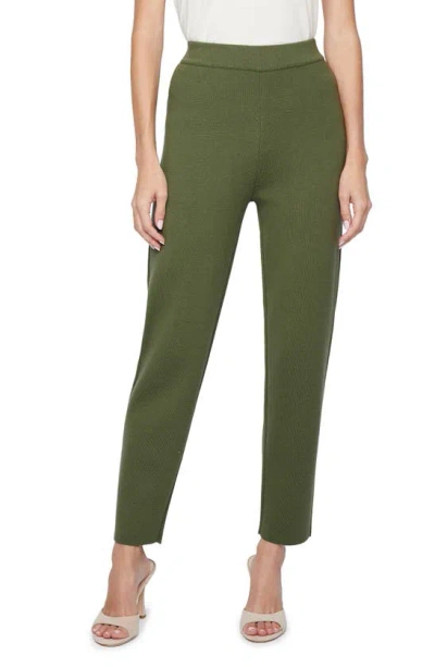 L Agence Saskia Straight Knit Trousers In Clover