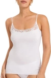 Hanro Michelle Lace-trim Cotton Cami In White