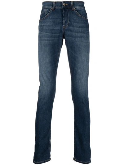 Dondup Cuffed Slim-cut Jeans In Blue