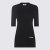 Jil Sander Logo-patch Knitted Top In Black