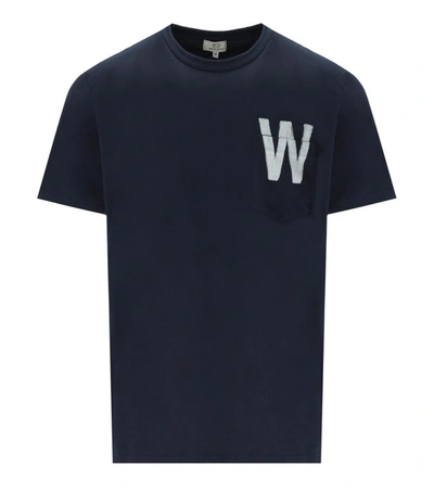 Woolrich Graphic-print Cotton T-shirt In Blue