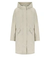 Woolrich Long Summer Light Oak Parka In Beige