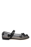 Mach E Mach Ballerine Sequin Flower In Mesh