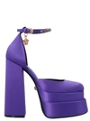 Versace Medusa Aevitas Platform Satin Pumps In Multi