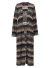 MISSONI PATTERNED LONG CARDIGAN SWEATER, CARDIGANS MULTICOLOR