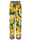 Dolce & Gabbana Floral High-rise Silk Wide-leg Pants
