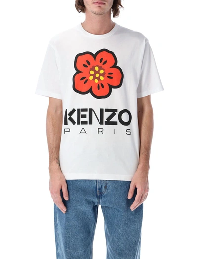 Kenzo Boke Logo Cotton Jersey T-shirt In White