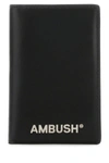 AMBUSH AMBUSH MAN BLACK LEATHER CARD HOLDER