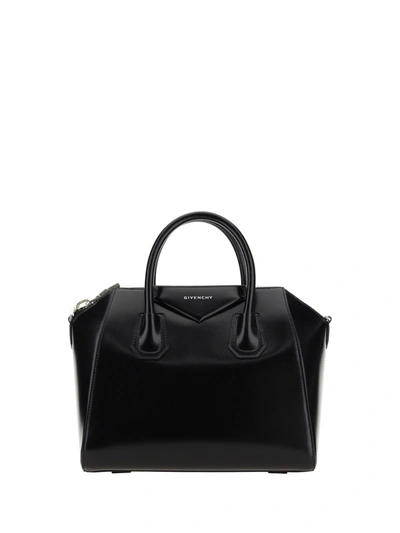 Givenchy Antigona Mini Leather Handbag In Black