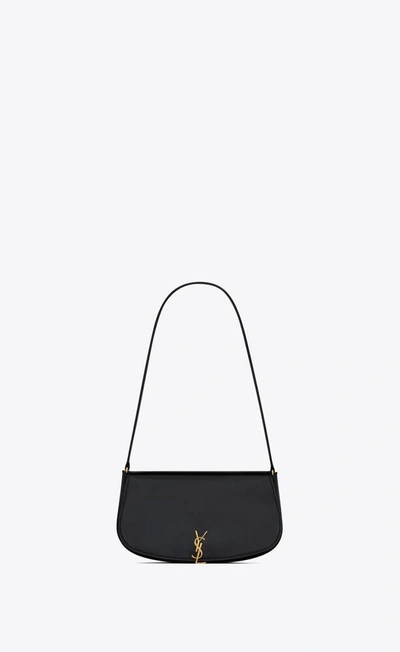 Saint Laurent Women Mini Voltaire Leather Shoulder Bag In Black