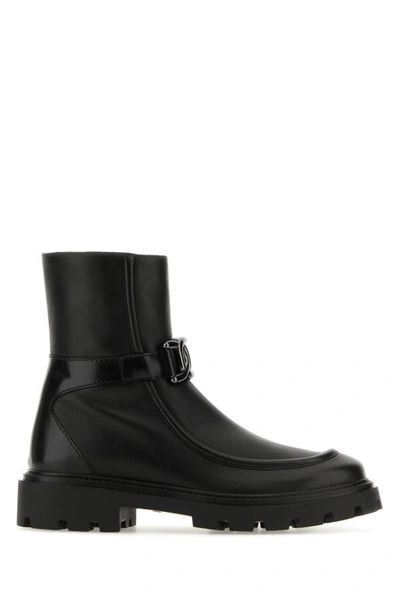 Tod's Kate Leather Ankle Boots In Black