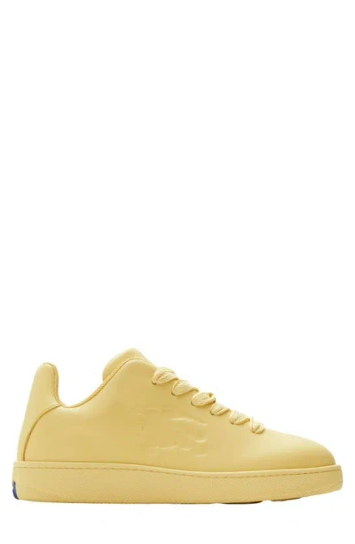 Burberry Box Leather Trainers In Daffodil