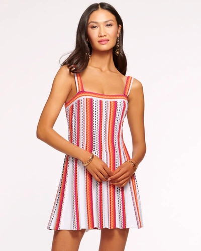 Ramy Brook Luisa Striped Mini Dress In Ivory Multi Stripe Sweaters