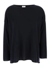 Allude Blue Pullover With Boart Neckline In Blu