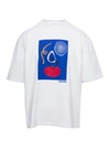 JACQUEMUS WHITE CREWNECK 'LE T-SHIRT CUADRO' WITH ABSTRACT PRINT IN COTTON MAN