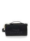 MARC JACOBS 'THE DUFFLE' BLACK SHOULDER BAG WITH LOGO LETTERING IN HAMMERED LEATHER WOMAN