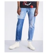 GUCCI CONTRAST-PANEL REGULAR-FIT TAPERED MID-RISE JEANS