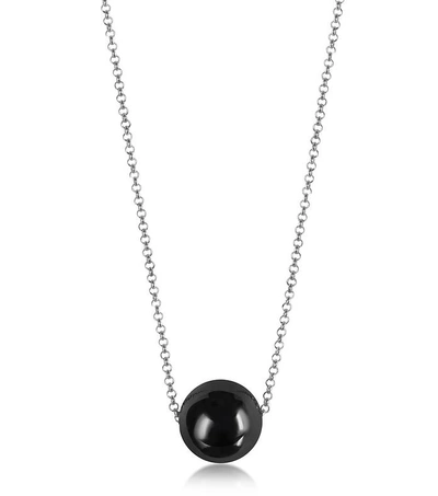 Gucci Necklaces Perleadi Black Murano Glass Bead Chain Necklace In Gris