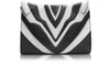 ELENA GHISELLINI Felina Mignon Graphic Lines Black & White Leather Crossbody