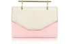 M2MALLETIER INDRE IVORY LEATHER & BLUSH SUEDE CROSSBODY BAG