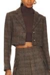 Astr The Label Siarah Wool-blend Jacket In Multi