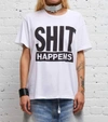 R13 SHIT HAPPENS TEE IN WHITE
