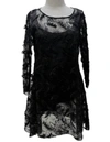 Staples Fluffy Feather Mini Dress In Black In Black