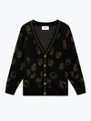 Wax London Men's Schill Cardigan In Black/khaki In Multi